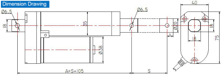 BH-03-Mini Linear Actuator 150mm-350mm 12V 24vDC ,linear motor for fire-fighting window-Stroke6-8-10-12-14inch Max Load 1500N 330LBS , Silver