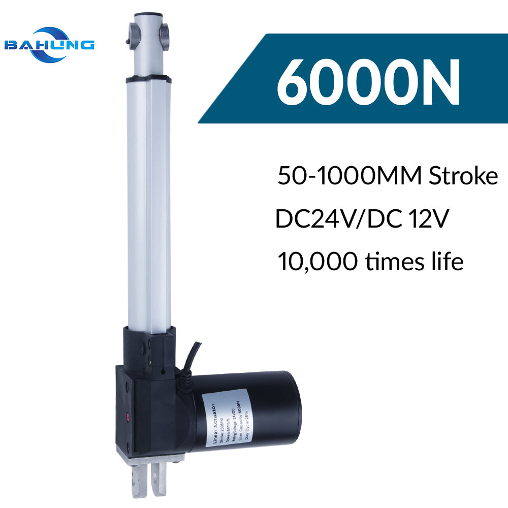 BH-01- Electric Linear Actuator 6000N 600KG 1320 Lbs Load DC 12V 24V Motor 2000N 50mm 100mm 150mm 200mm 250mm-1000mm stroke for medical bed