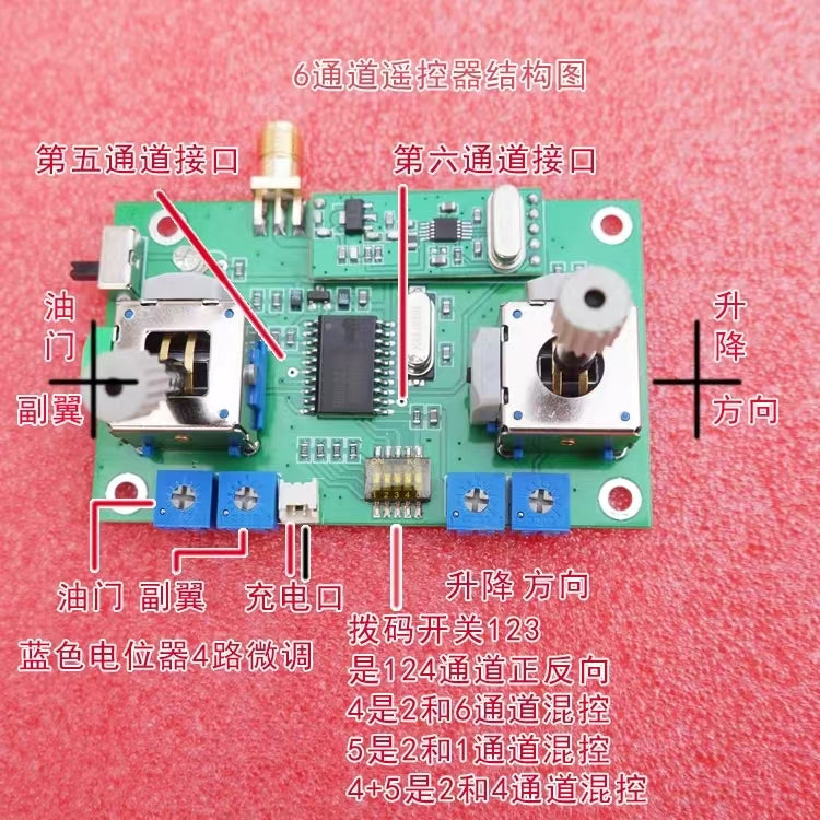 Miniature model aircraft remote control (operating at 900 MHz)