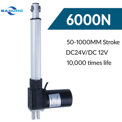 BH-01-  Electric Linear Actuator 6000N 600KG 1320 Lbs Load DC 12V 24V Motor 2000N 50mm 100mm 150mm 200mm 250mm-1000mm stroke for medical bed